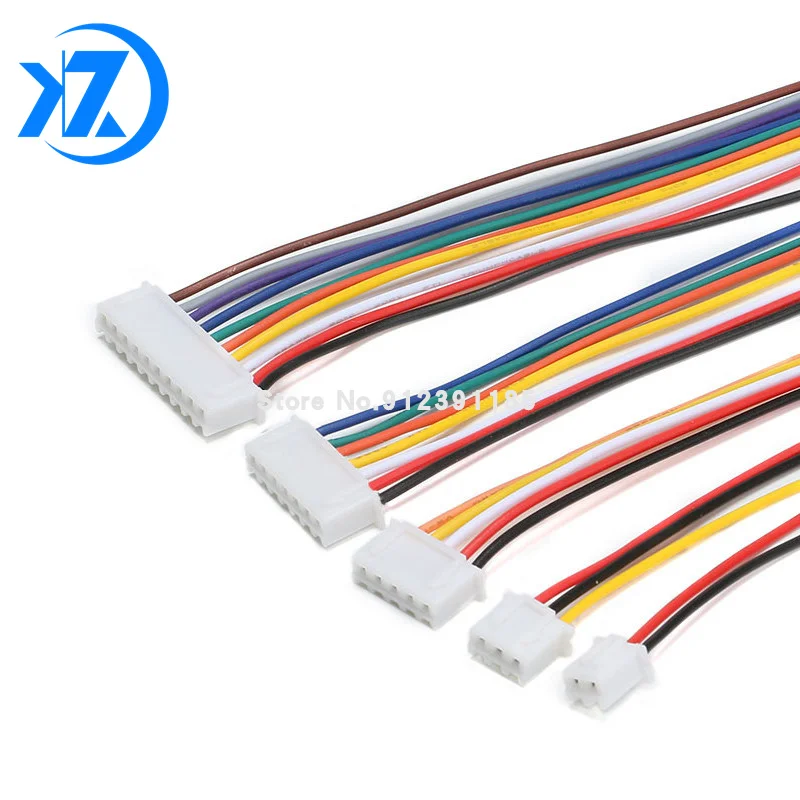 10 шт. 26AWG JST XH2.54 XH 2 54 мм 2P 3P 4 P 5P 6P 7P 8P 9P 10-контактный шаг Штекерный Кабельный разъем