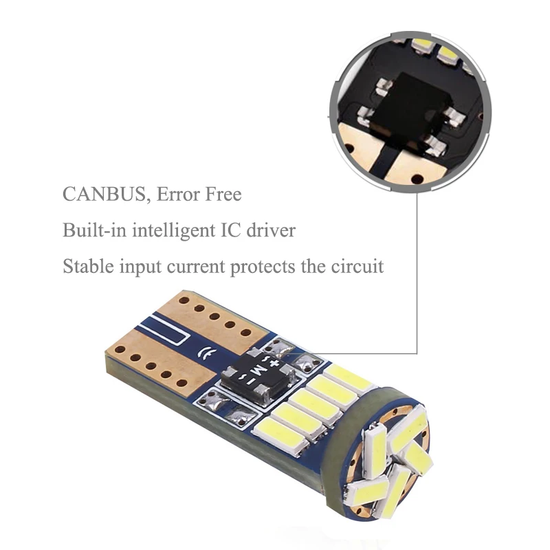 2x T10 W5W 194 CANBUS без ошибок 4014 CREE чип светодиодный автомобиль Авто дневные ходовые