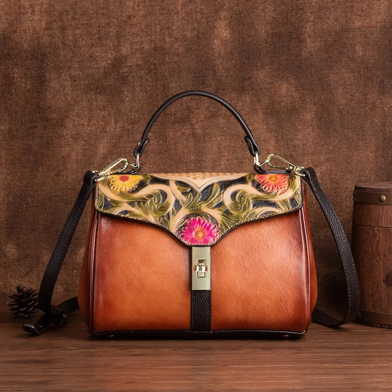 genuine leather bag women 2021 new luxury handbags women bags designer cow leather handbag chinese style shoulder bags