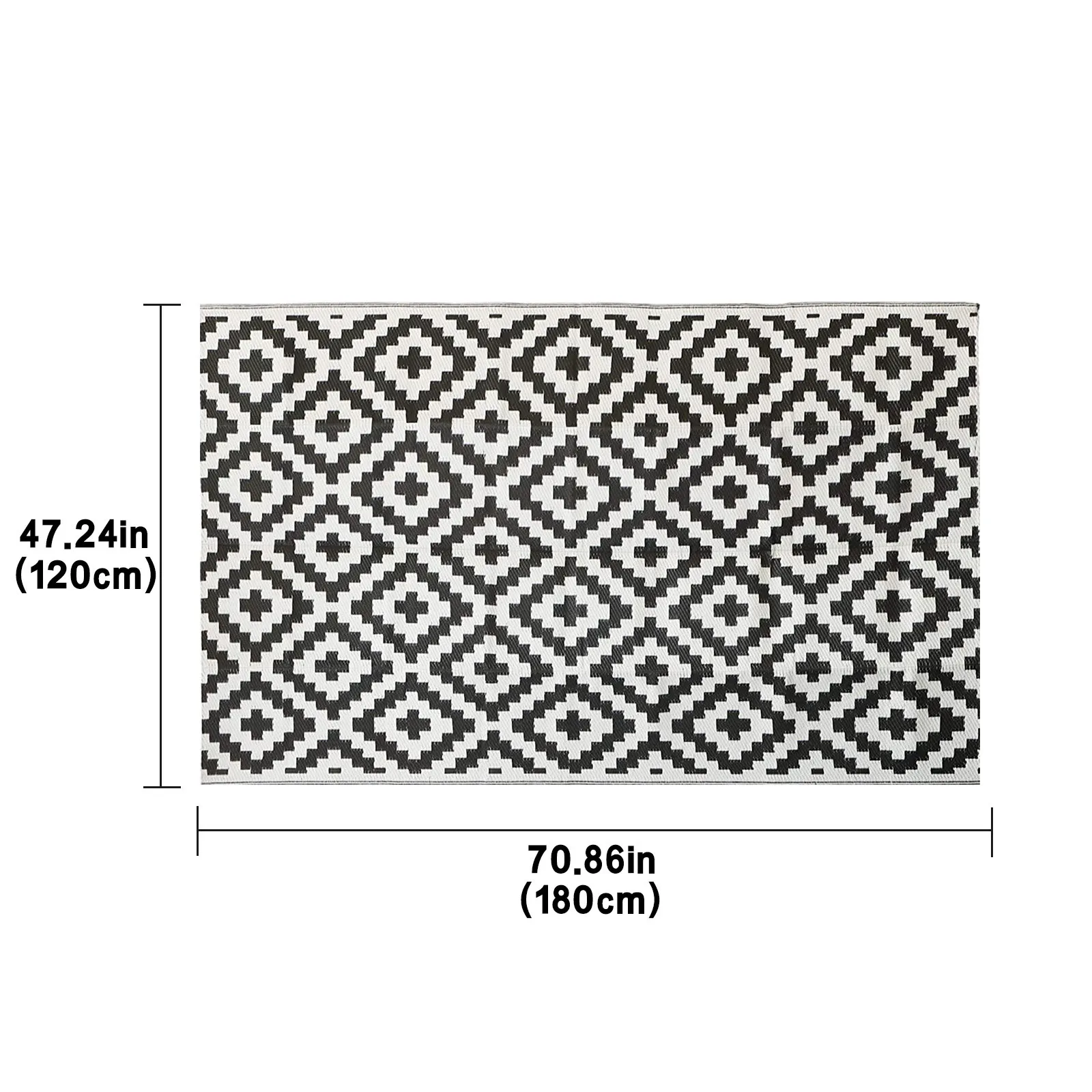 

Outdoor Camping Mat Terrace Garden Beach Picnic Carpet Geometric Fold Double-sided Mat Carpet Living Room Decoration Home Rug