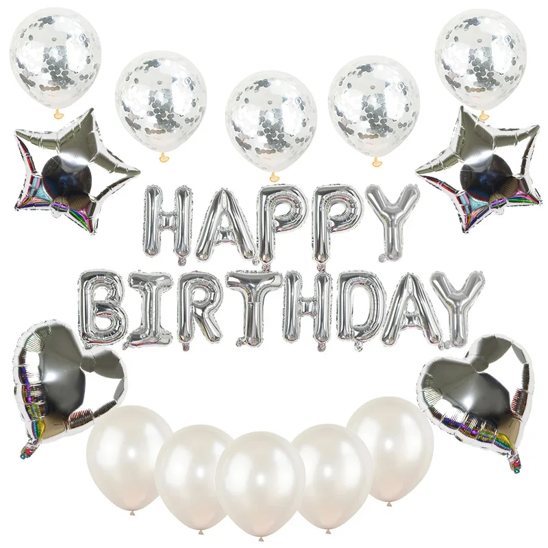 1 Набор декоративные буквы из фольги HAPPY BIRTHDAY | Дом и сад