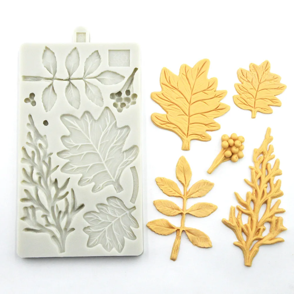 SHENHONG 3D Mulberry Leaves Silicone Fondant Molds Mold Cake Decoration Tools Sugar Craft Candle Moulds DIY | Дом и сад