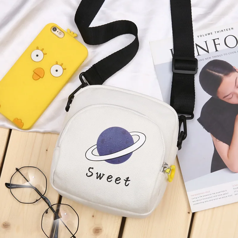 

New Lovely Canvas Crossbody Bags For Women Women's One Shoulder Ins Korean Version Of Versatile Straddle For Students