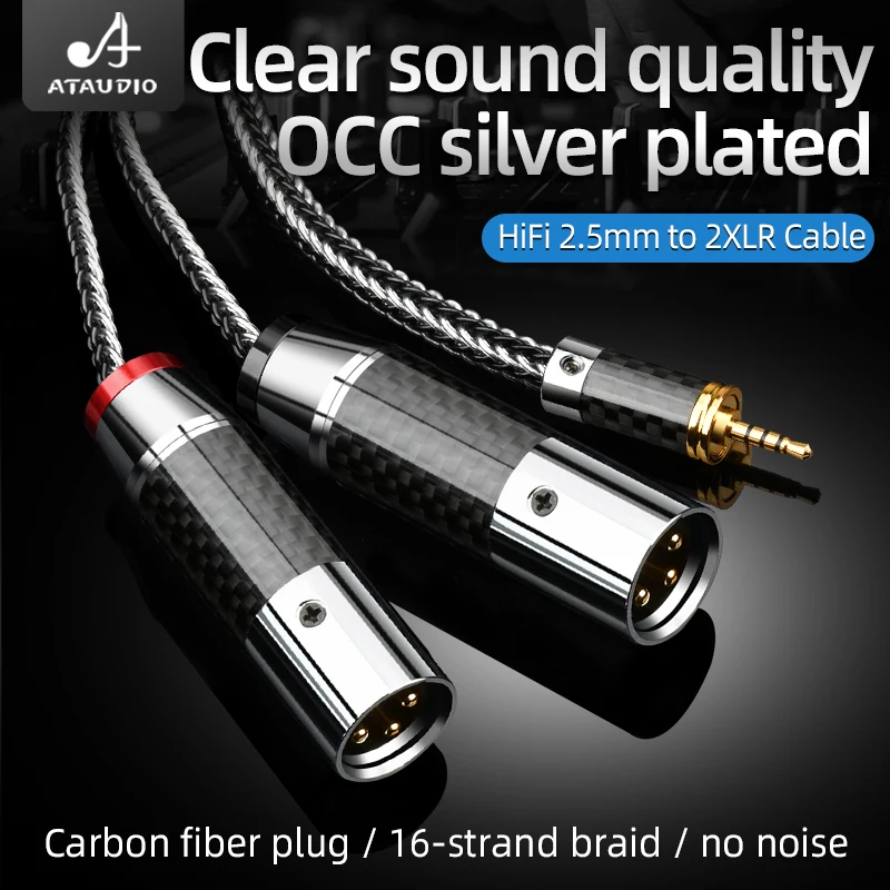 Кабель Hifi 2 5 мм TRRS на 2XLR высококачественный посеребренный кабель OCC для Astell &amp Kern