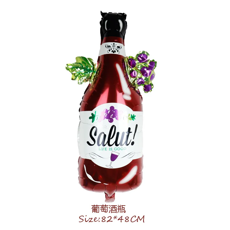 

Large Champagne Whiskey Bottle Goblet Aluminum Balloon Birthday Party Banquet Valentine's Day Decoration Festive Supplies