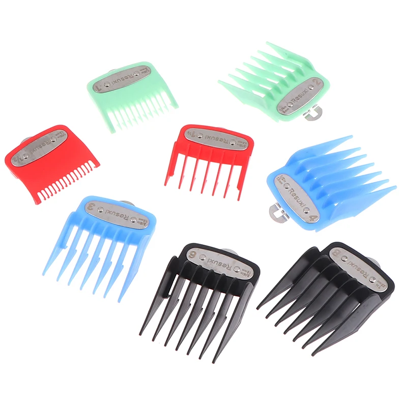 

8 Pcs Hair Clipper Guide Comb Metal Limited Combs Hair Trimmer Cutting Tool Set 1.5mm,3mm,4.5mm,6mm,10mm,13mm,19mm,25mm