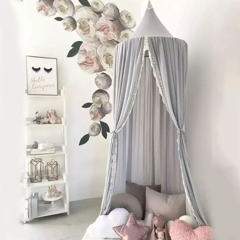 Кружевная детская кроватка балдахин накидка на кровать москитная сетка