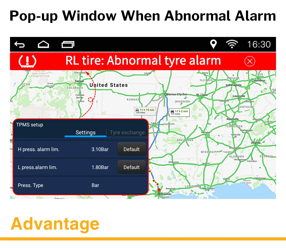 Deelife USB Android TPMS система контроля давления в шинах Дисплей Сигнализация 4 датчика для Автомобильный dvd-плеер Android мультимедийный плеер