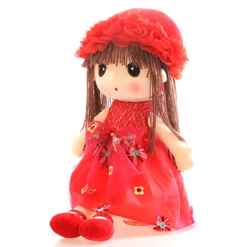 Red 45-65 см тряпичная кукла мягкие куклы плюшевые Свадебные Тряпичные куклы милые игрушки прелестная модель девочки дети день рождения Рождественские Подарки плюш игрушка - Цвет: Red