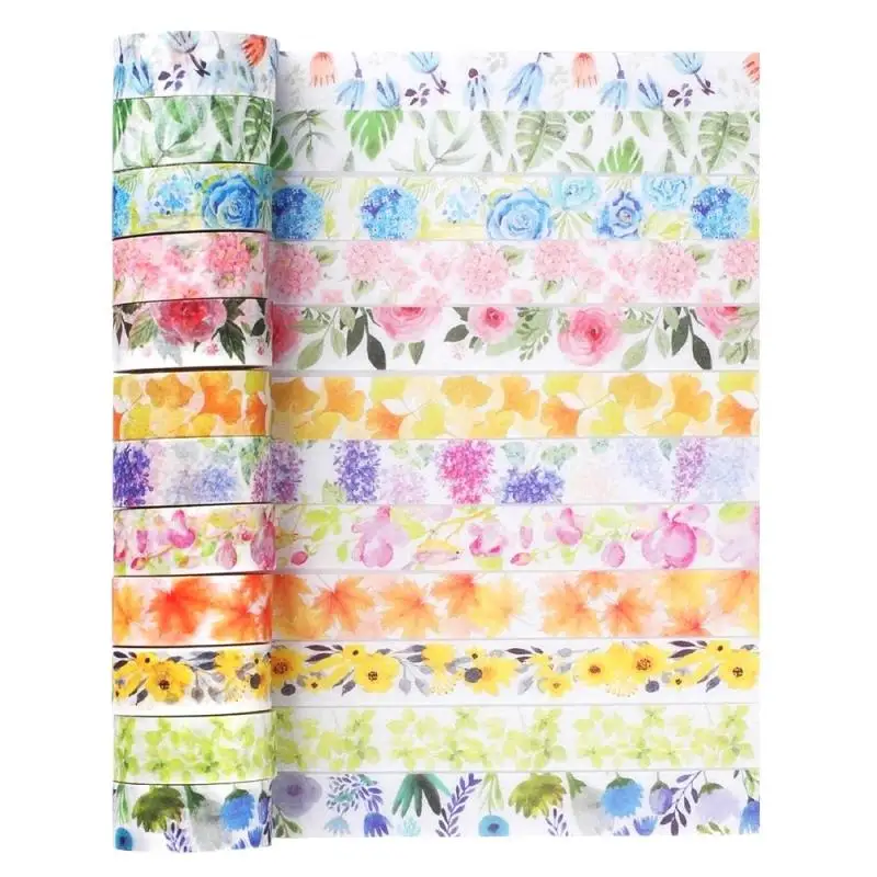 1 @ # washi лента для скрапбукинга милые цветы романтическая Маскировочная растений