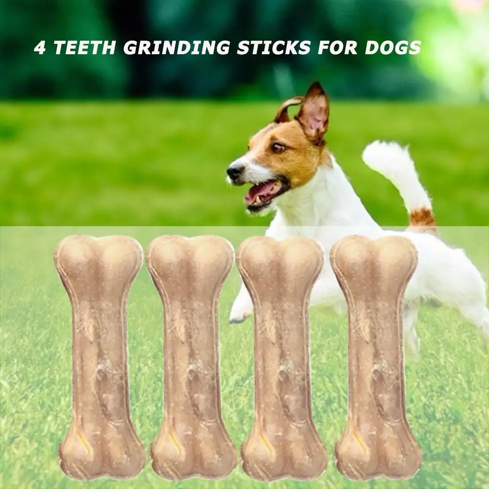 Игрушки для собак в форме кости износостойкие жевательные палочки из воловьей