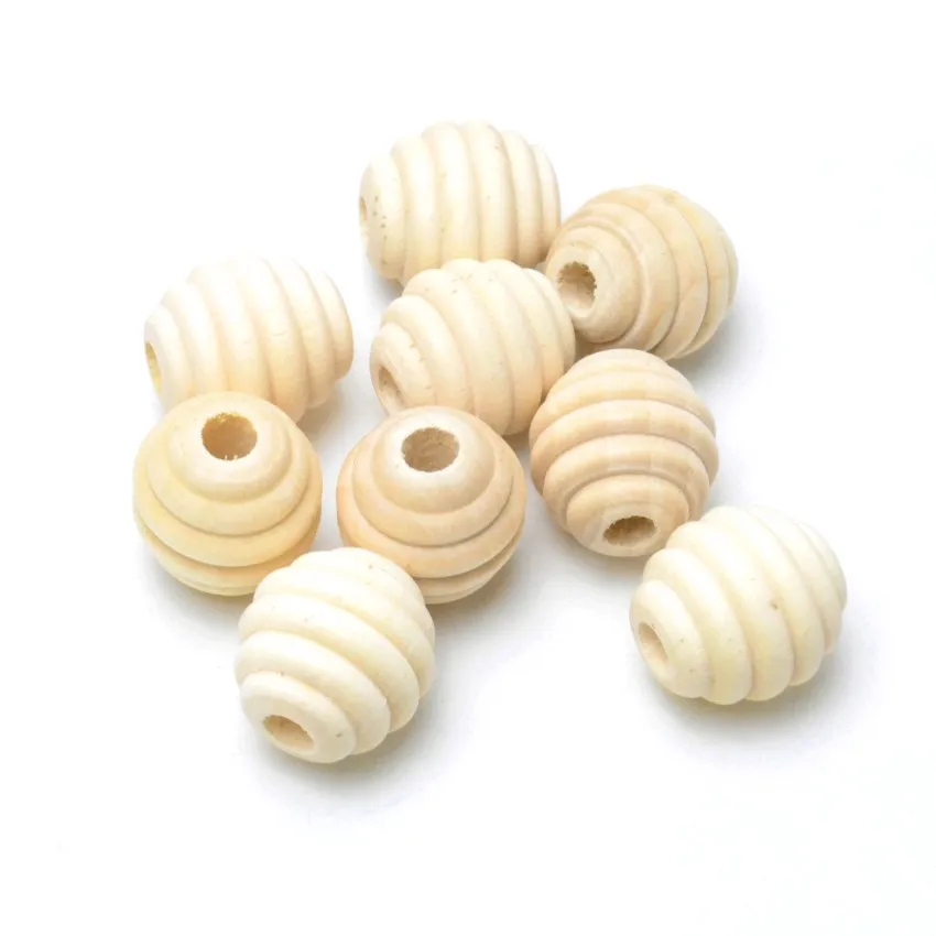 Необработанные деревянные бусины натурального цвета аксессуары ручной работы