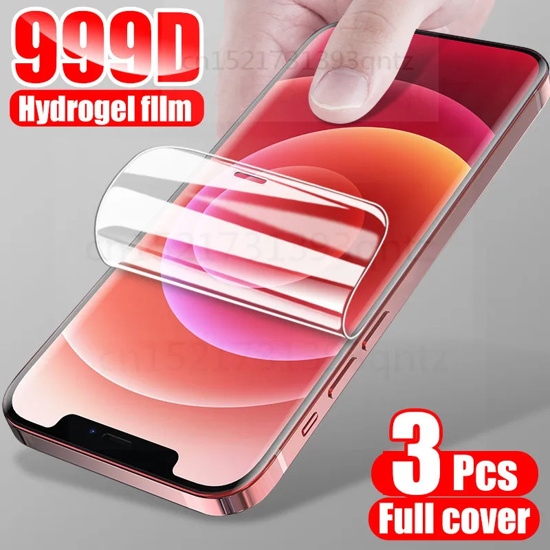 

3Pcs Hydrogel Film Screen Protector For iPhone 7 8 Plus 6 6s SE 2 Soft Protective Film On iPhone 11 12 Pro X XR XS Max Not Glass