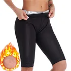 Черные женские корректирующие штаны, утягивающие, с эффектом сауны, утягивающие, для фитнеса, короткое Корректирующее белье, леггинсы для тренировки