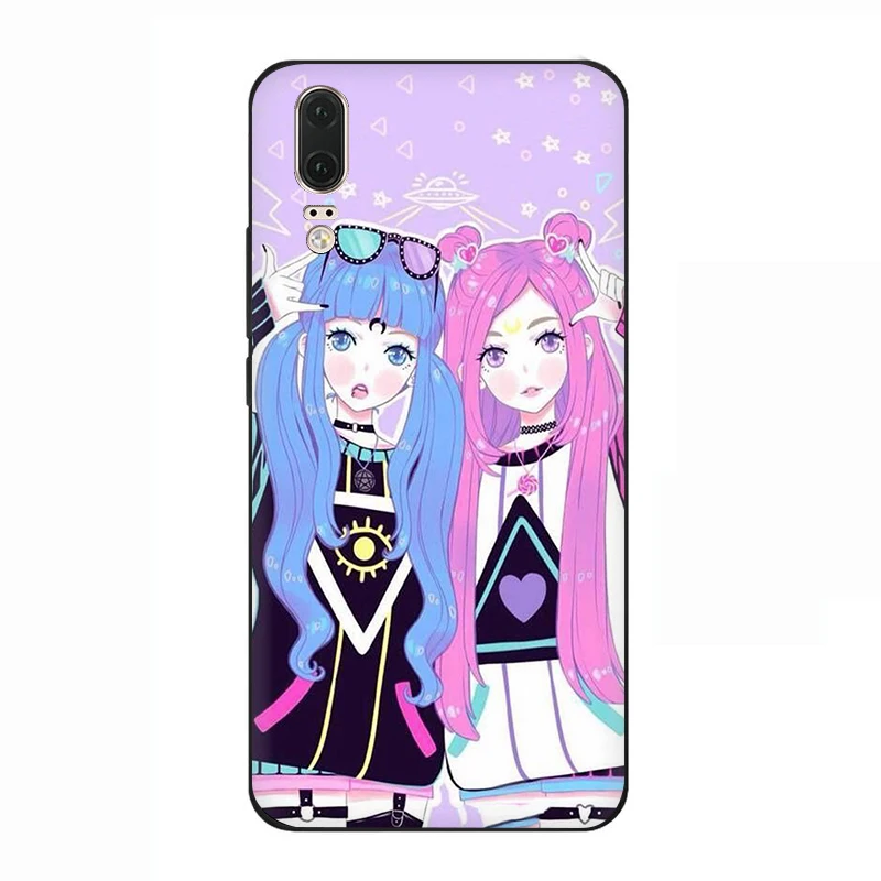B8 EWAU Girly Pastel Witch Goth силиконовый телефон чехол для Huawei P8 P9 P10 P20 P30 Lite Mini Pro P Smart Z Plus - Цвет: B8