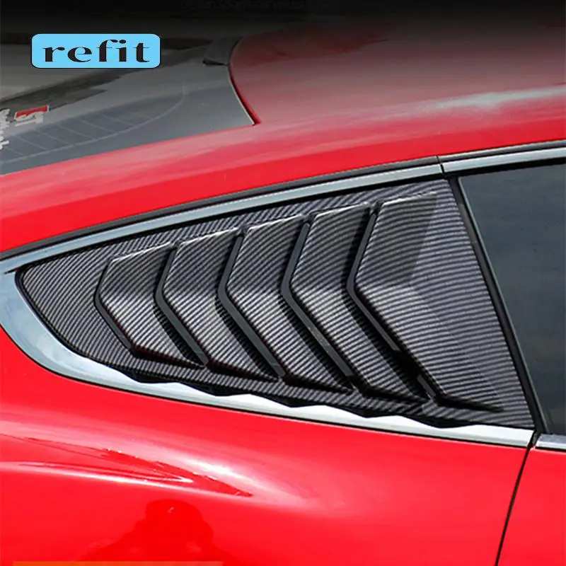 

1 пара жалюзи спойлер панель Задняя боковая крышка окна четверть окна для Ford Mustang 15-20 автомобильные аксессуары Замена