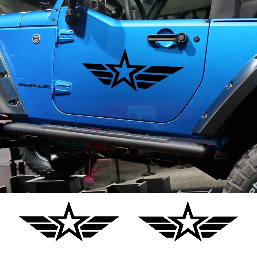 

2 шт., наклейки на боковые двери автомобиля Jeep Cherokee