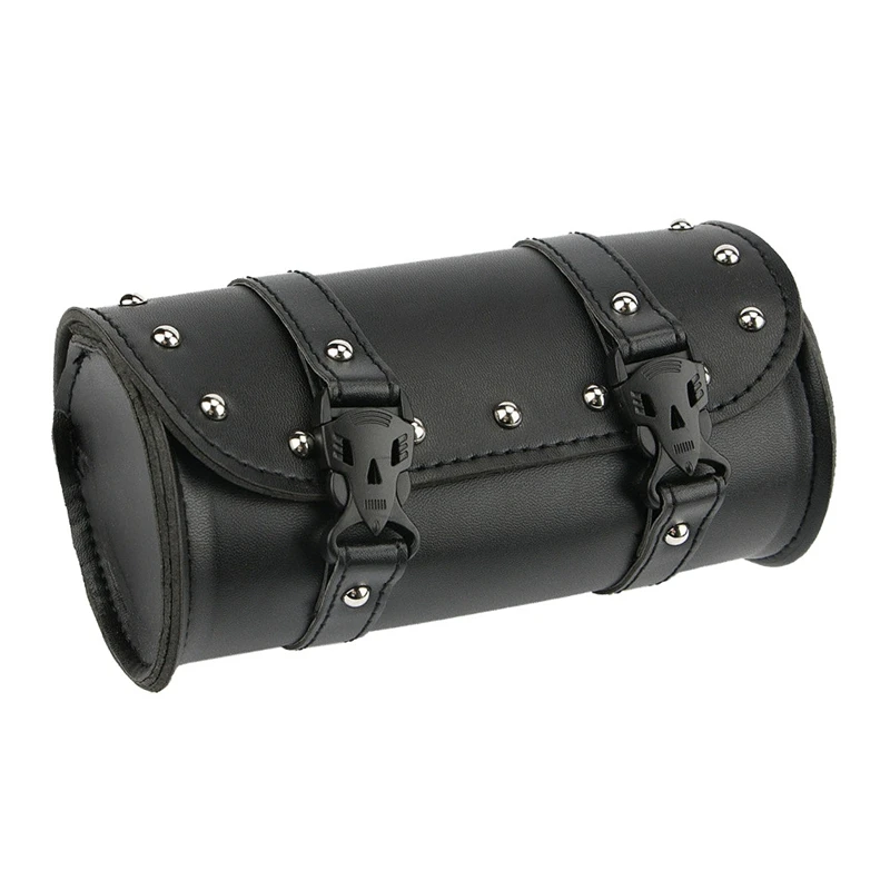 

Universal Black Motorcycle Tool Bag Front Fork Handlebar Saddlebag Roll Barrel Racing Tail Barrel Storage
