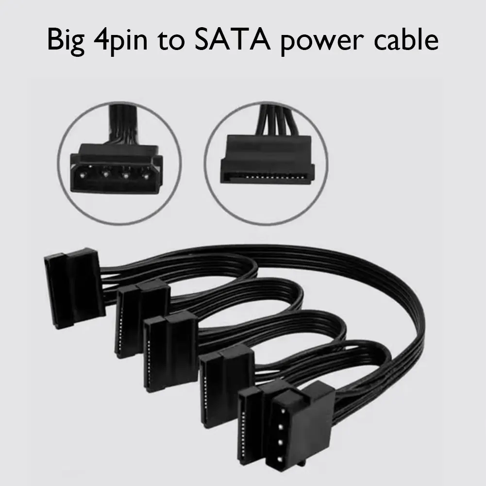 Кабель питания с 4-контактным штекером на SATA 15-контактный гнездовой кабель от 1 до
