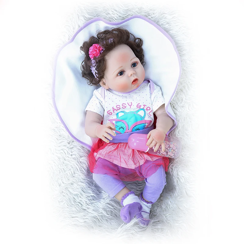 Кукла-реборн мягкая водонепроницаемая гибкая на ощупь 56 см | Игрушки и хобби