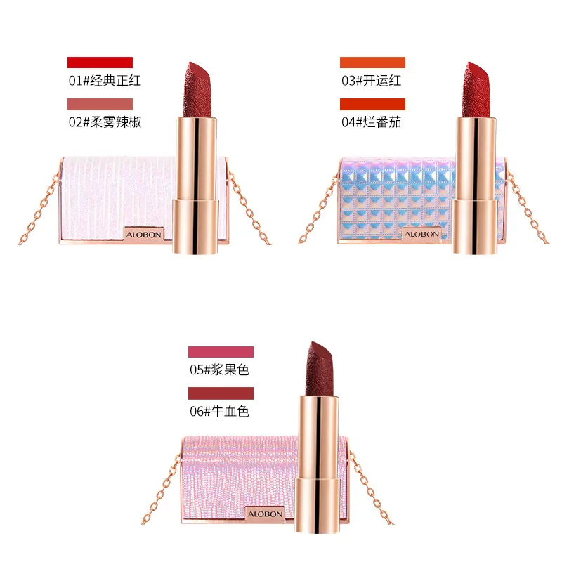 Макияж водостойкая матовая губная помада маленькие вечерние бархатные