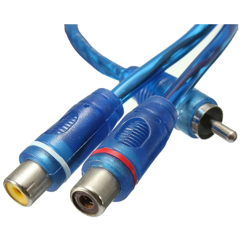 AMS-2x RCA Phono Y сплиттер свинцовый Кабель-адаптер 1 папа 2 женский автомобильный