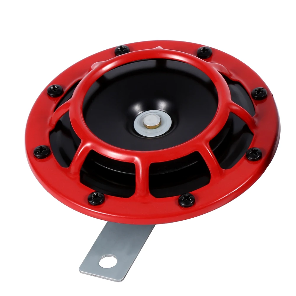 12v car grille mount electric blast tone horn super tone loud compact electric horn red high and low voltage horn with relay free global shipping