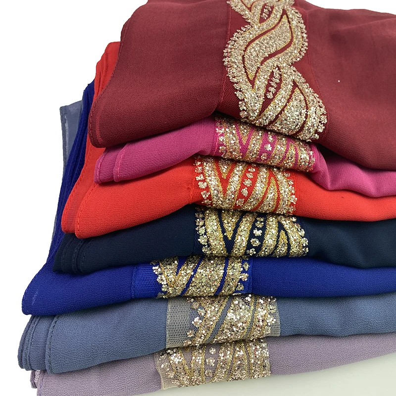 

Heavy Chiffon Scarf Solider Color Long Soft Wrap Scarf Plus Size Shawl Scarves Sequins Femme Bufandas Hijabs Shinny Scarf