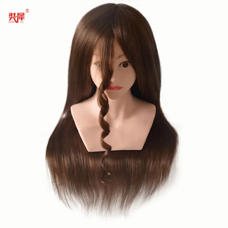 Высококлассный Профессиональный манекен голова с плечом Средний коричневый