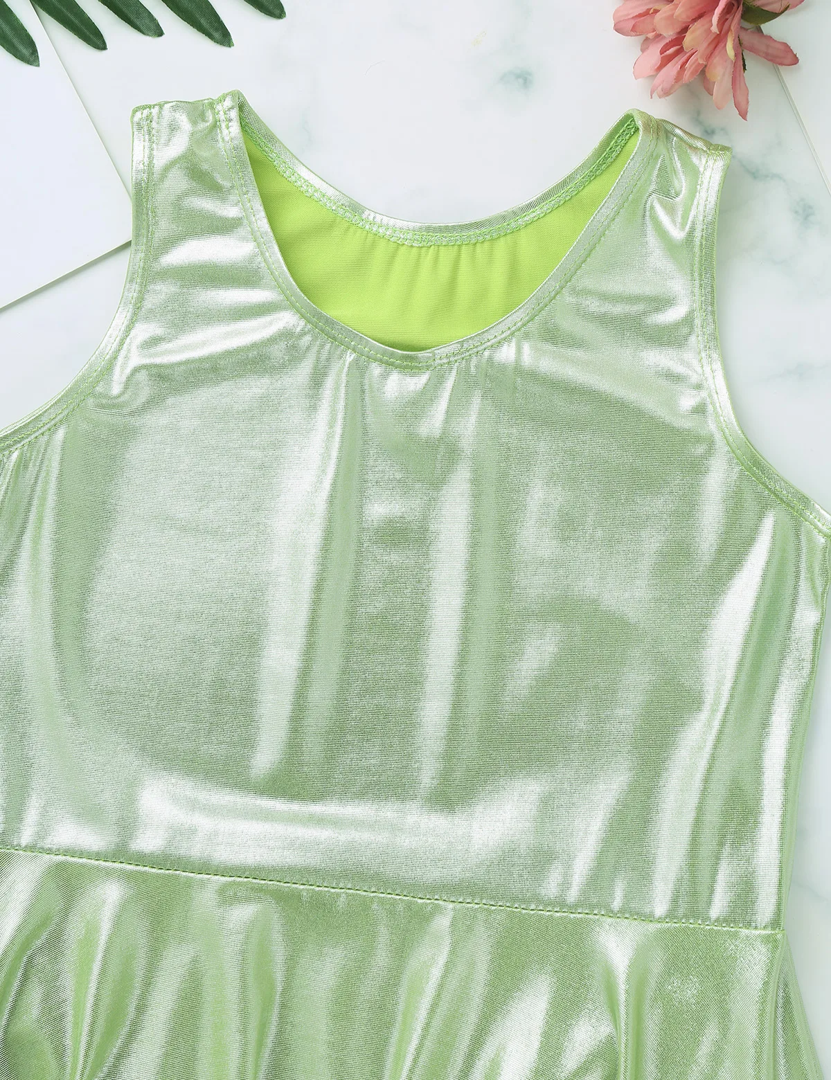 Infant Baby Girls Ballet Dress Fairy Dancewear Costume Sleeveless Glossy Leotard for Halloween Cosplay Party Up | Детская одежда и