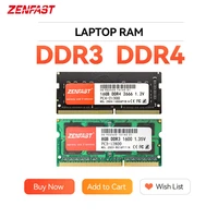 zenfast memoria ram ddr3 ddr4 4gb 8gb 16gb 32gb laptop notebook ram 1600 2400 2666mhz 240pin sodimm mem%c3%b3ria for intel amd