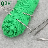 4setlot 8 4 0mm crochet hooks stainless steel circular knitting needles set double pointed yarn dyed hand sweater needle