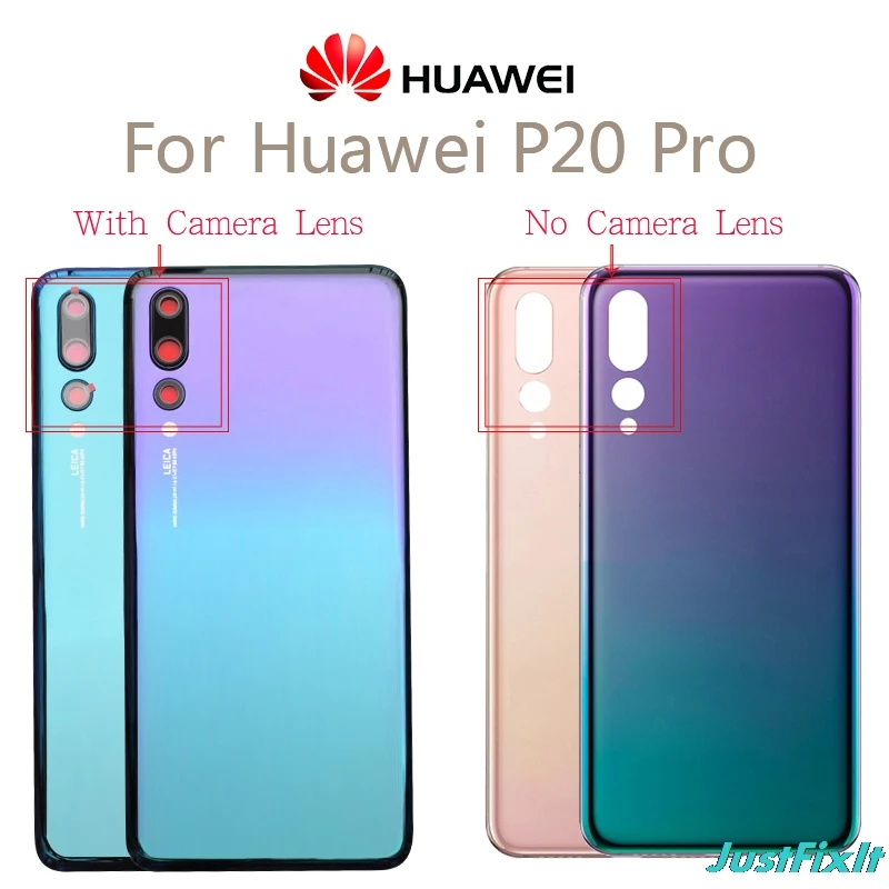 Для Huawei P20 Pro Задняя стеклянная крышка батареи задняя дверь корпус панель для с