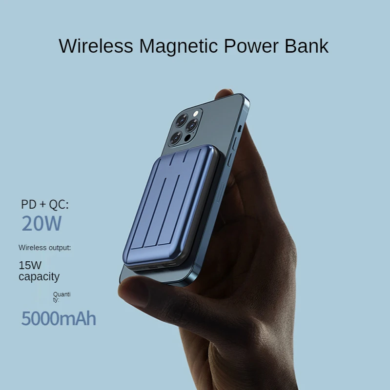 

Magnetic absorption wireless mobile power 10000 Ma portable mobile phone charger large capacity fast charging backup battery