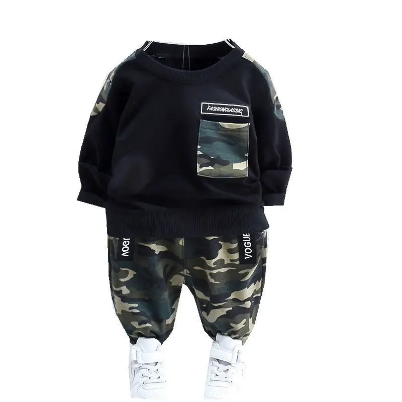 

Spring Autumn Camouflage Children Suit Baby Boys Clothing Sets Fashion T-shirts+Pants 2Pcs Toddler Kids Clothes Baby Boy Sweater