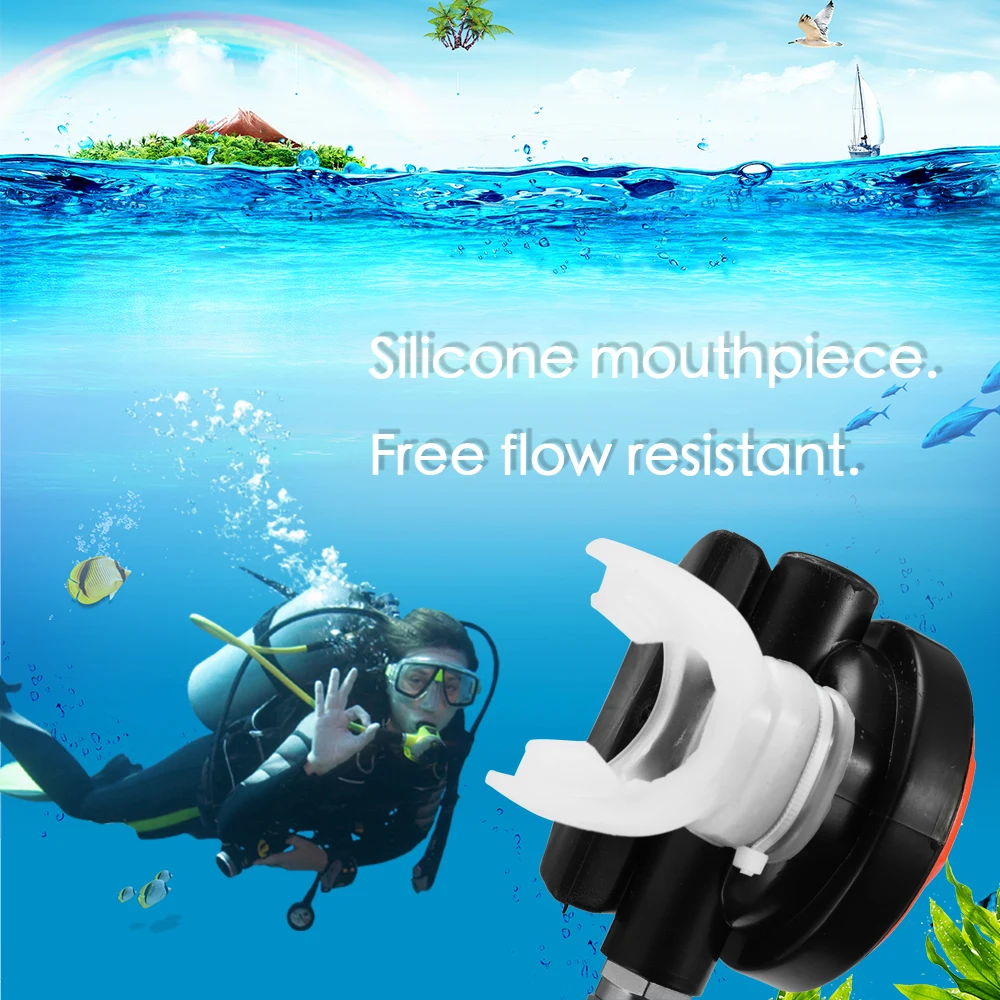 

Diving Breathing Regulator 2nd Stage Adjustable Regulator Stage With Mouthpiece Scuba Tube Breathing Snorkeling Equipment