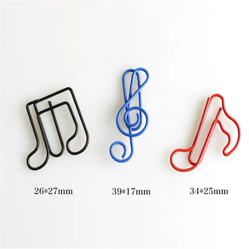 

10PCS Music Stationery Note Paper Clip Bookmark for Book Musical Memo Clip Office Pin Paperclips Binder Planner Clip Binding