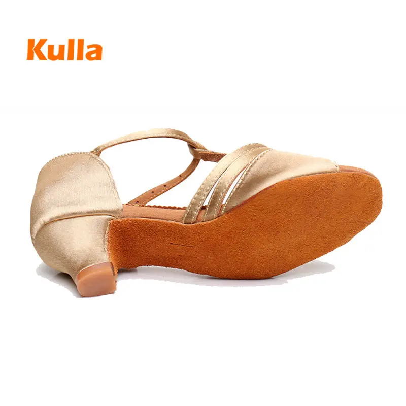 

Children Latin Dance Shoes Salsa Girls Women Tango Ballroom Dancing Shoes Professional Low Heel 4cm Wholesale Kids Dance Sandals