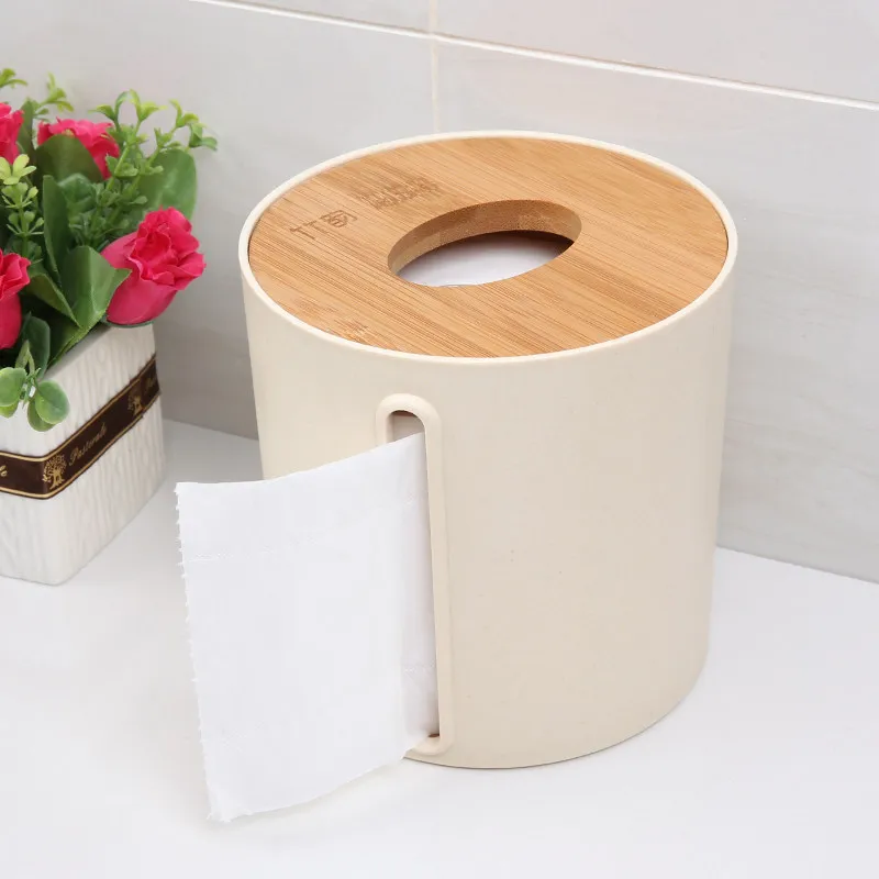Деревянная бамбуковая коробка для бумажных полотенец гостиной бытовая