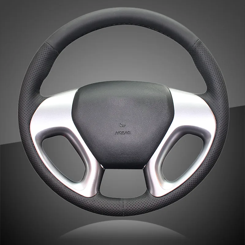 Автомобильная Оплетка на рулевое колесо Крышка для Hyundai ix35 2011-2015 Tucson 2 2010 2011 2012 2013