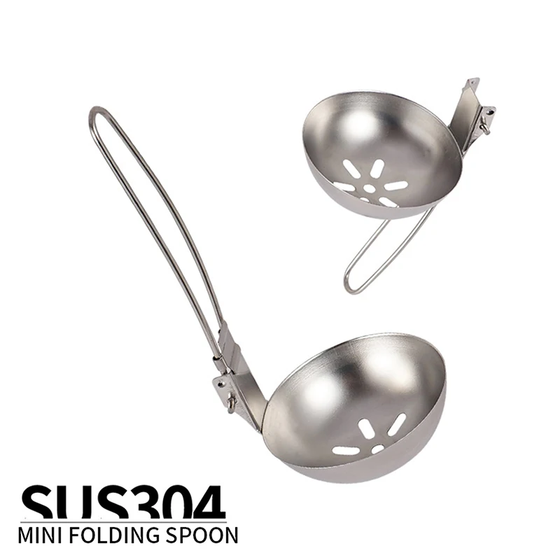 

New Outdoor Camping 2 In 1 Stainless Steel Folded Fork Spoon Portable Camping Tableware1PCS