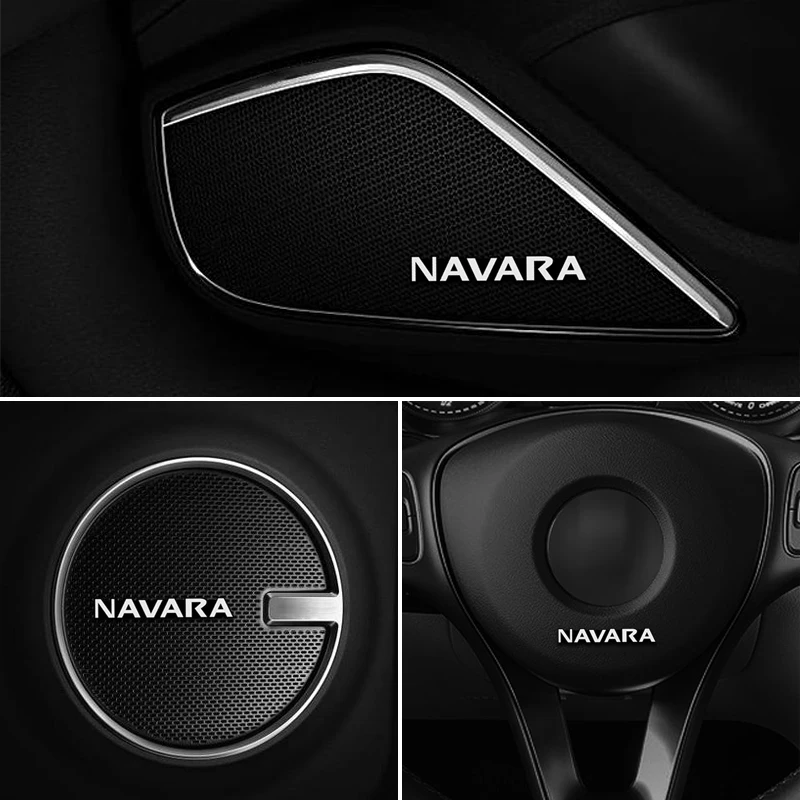 4 шт. 3D алюминиевый динамик стерео значок эмблема наклейка для Nissan Navara d40 d22 d23 np300