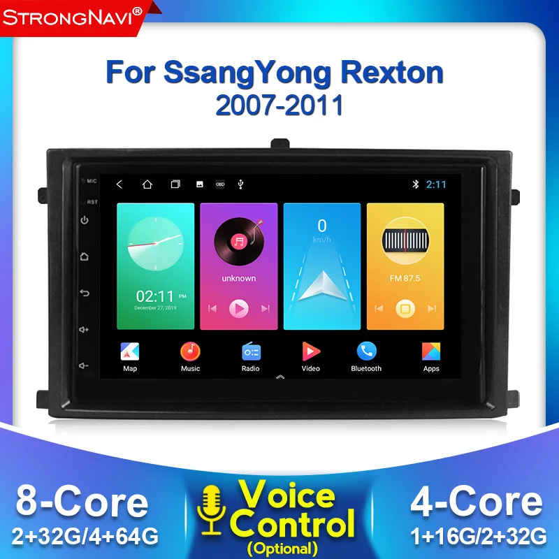 4 + 64G Android автомобильный GPS навигационная мультимедийная система для SsangYong Rexton 2007