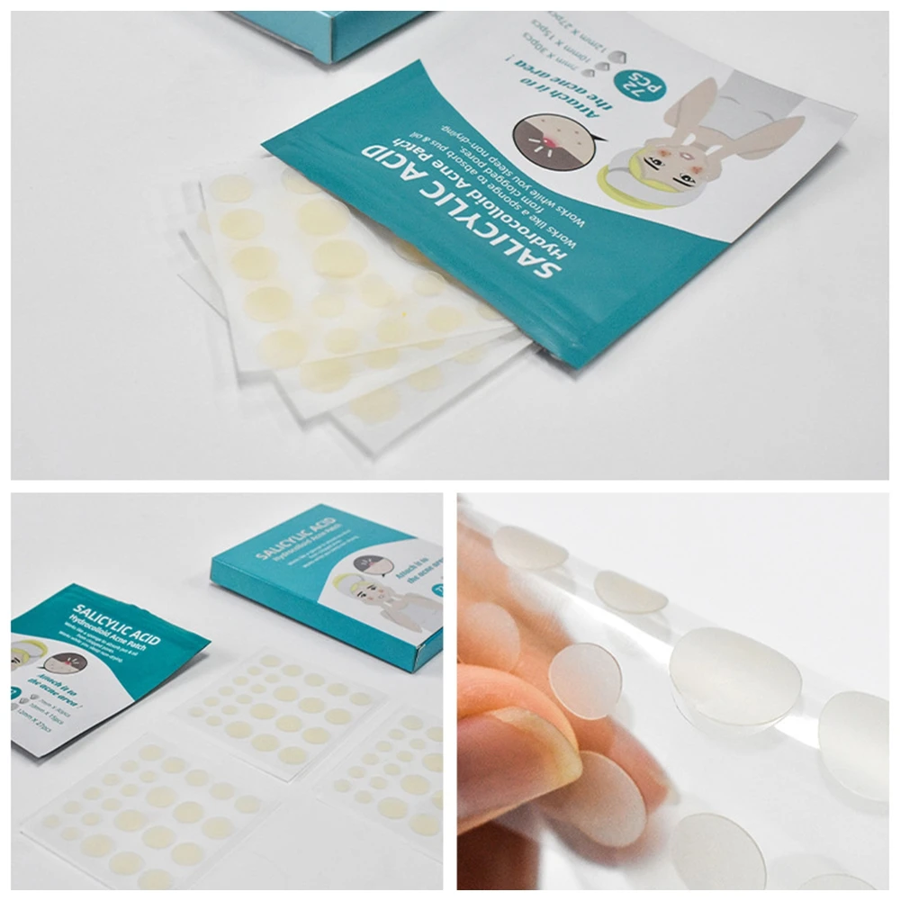 

Salicylic Acid Acne Pimple Patches Treatment Facial Pimple Patches Invisible Spot Blemish Stickers 72 pcs