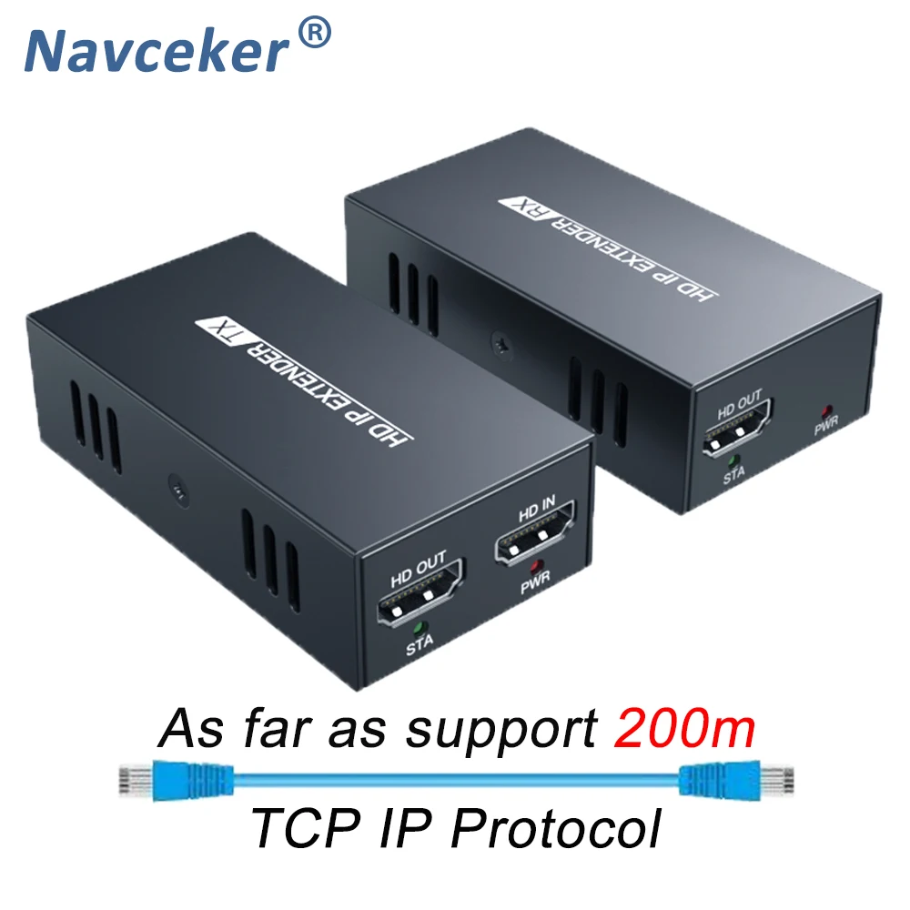 ZY-DT236 HDBitT IP HDMI удлинитель 200 м по UTP/STP CAT5 CAT5e CAT6 с ИК-сетью LAN RJ45 Ethernet | Электроника