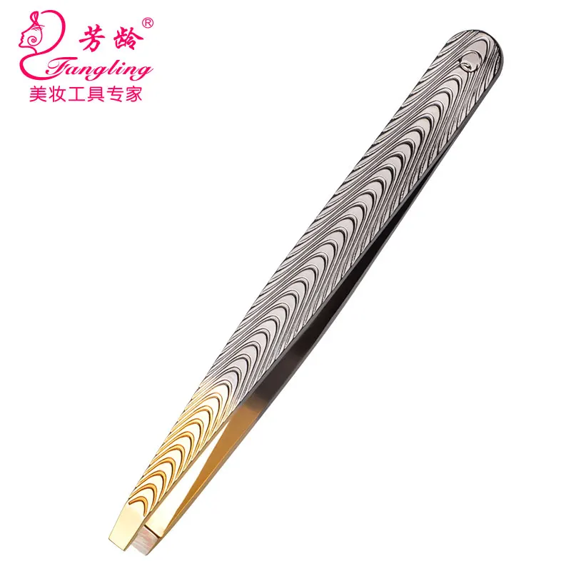 

1PC Eyebrow Tweezer Stainless Steel Slant Tip Eyes Tweezer Clip For Face Hair Removal Make Up Tools Pince