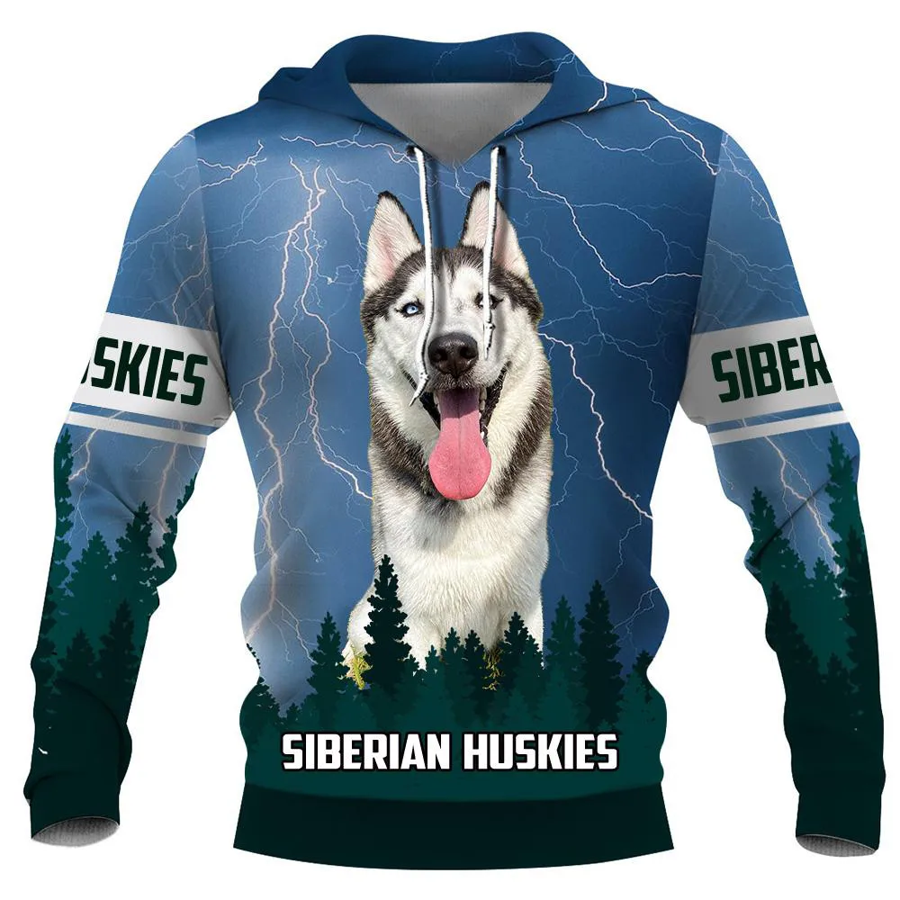 

CLOOCL Siberian Huskies Men Hoodies Pet Animal 3D Print Men Clothing Long Sleeve Hoodie Unisex Pocket Sweatshirts