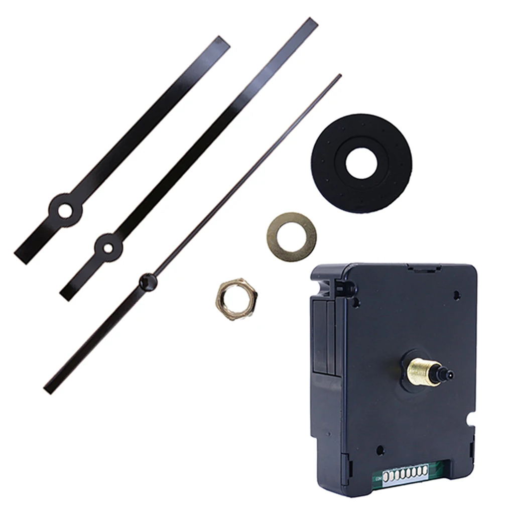 

Black DIY Silent Radio Controlled Ticking Quartz Clock Long Hands Movement Mechanism Tool Kit
