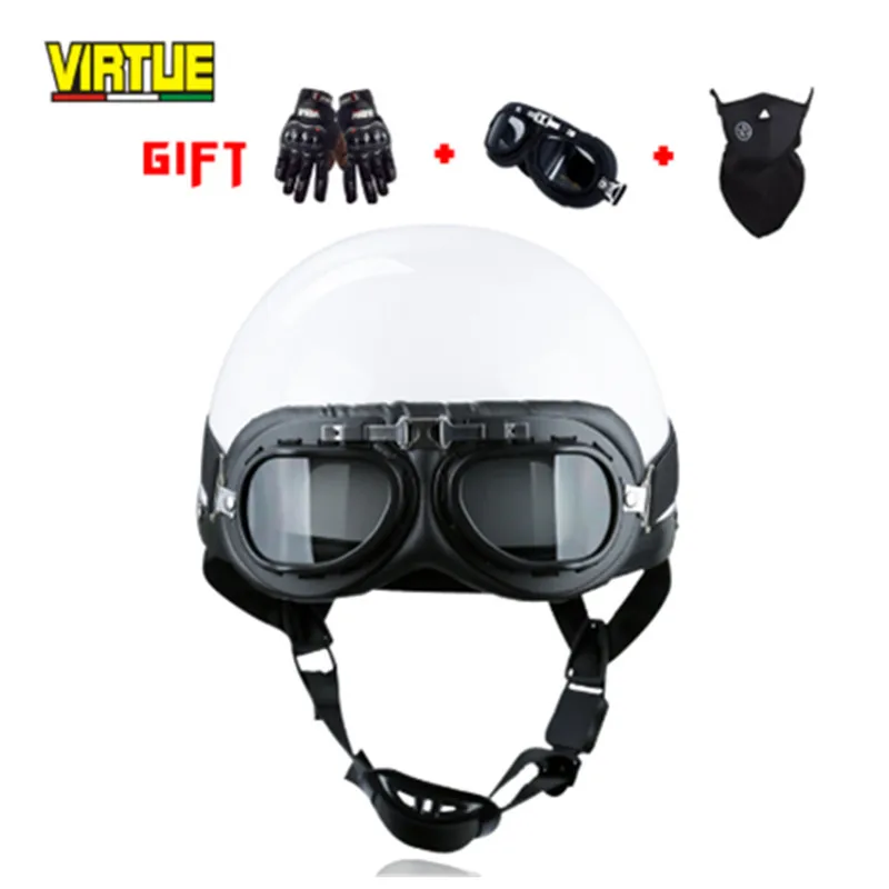 Мотоциклетный шлем VIRTUE для мужчин и женщин Классический Легкий милый с открытым