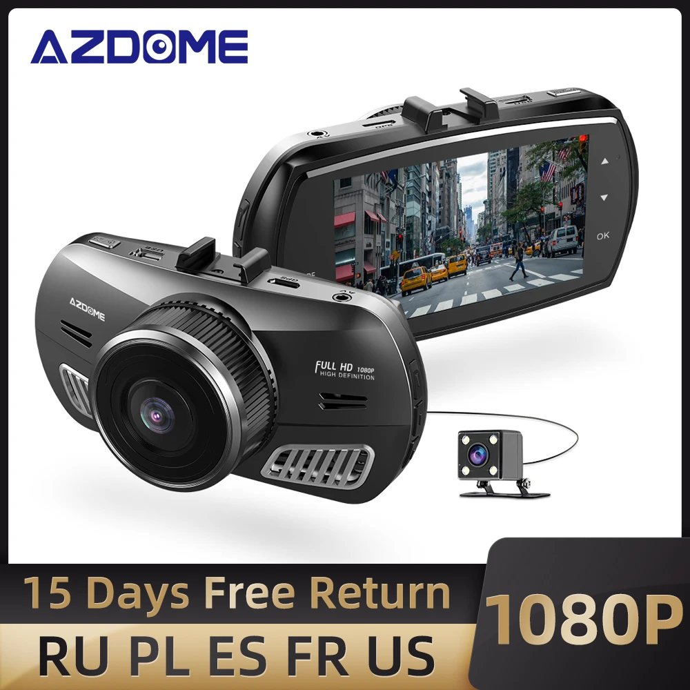 AZDOME 3 дюйма 2.5D IPS экран Автомобильный видеорегистратор M11 Full HD 1080P Автомобильная